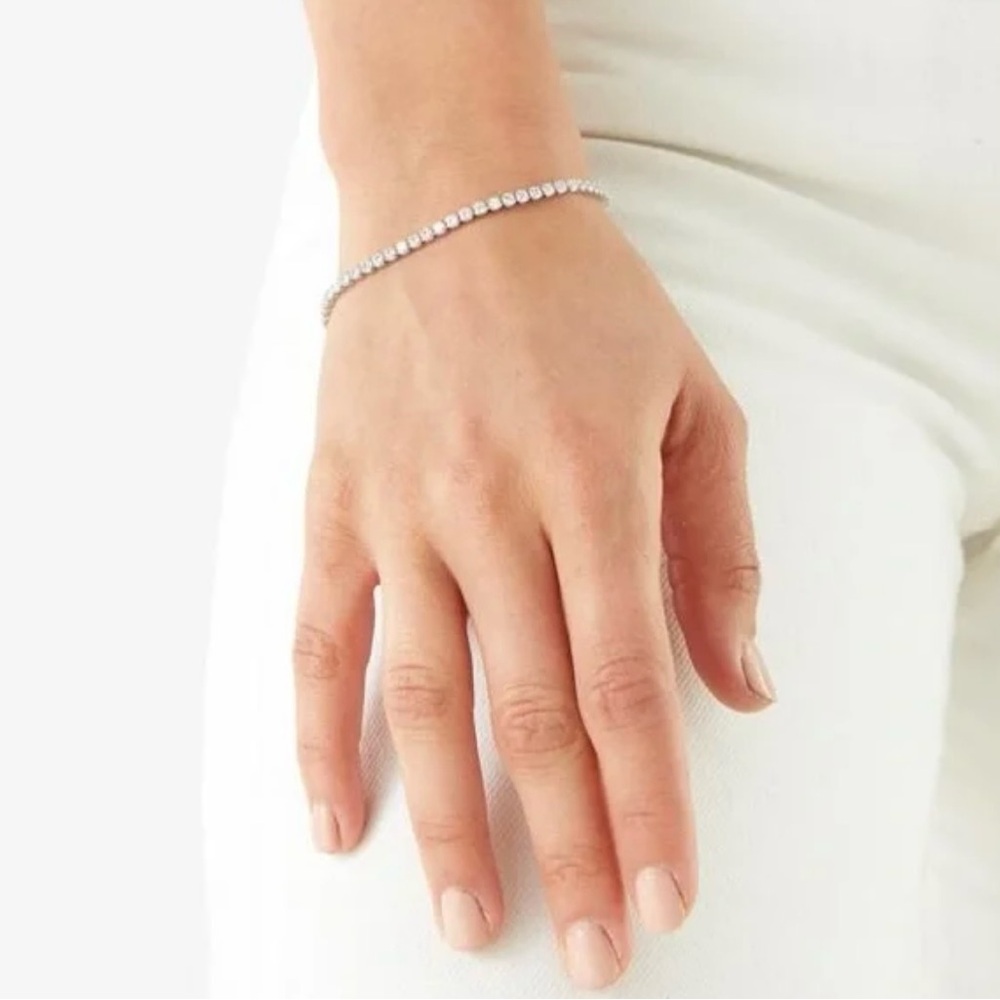 Cz By Kenneth Jay Lane Adjustable Sterling Silver… - image 1